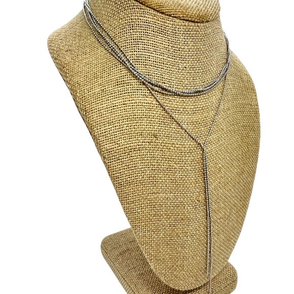 3/$30 8 OTHER REASONS NECKLACE NINE LIVES LARIAT NECKLACE CHOKER SILVER TONE - Picture 5 of 12